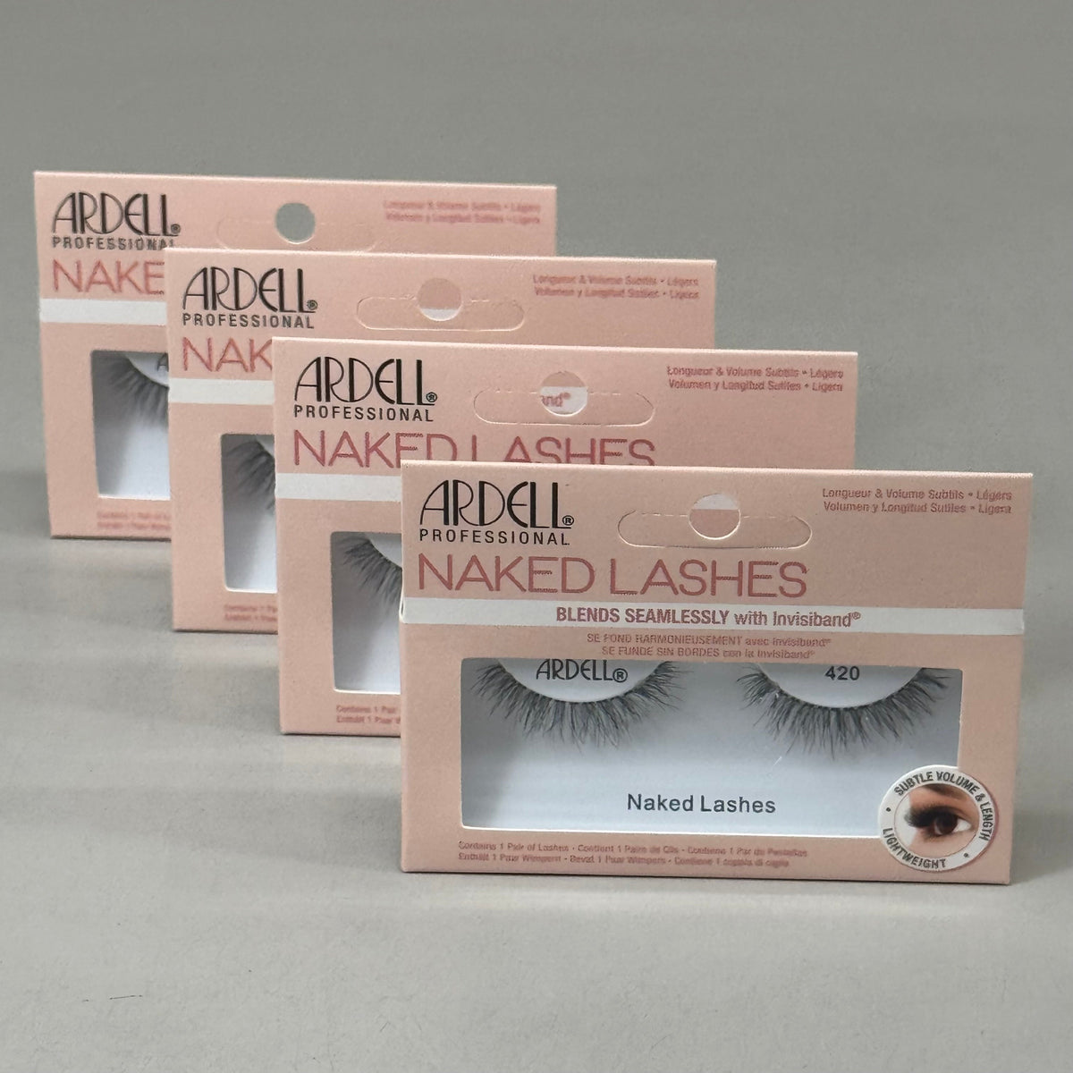 Ardell Naked Natural Lashes – Invisiband®, Black 420, 4 Pairs