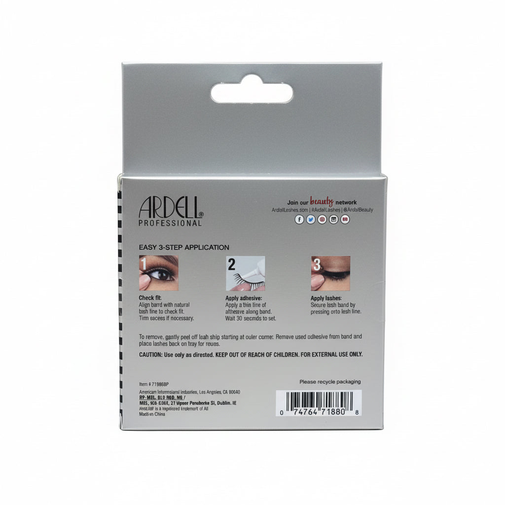 Ardell Professional packaging with application instructions on a gray background