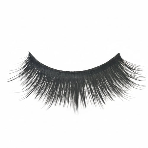 Pair of false eyelashes with a white card displaying the number 854 on a light gray background.