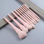 10pc Colorful Makeup Brushes – Foundation, Blush & Eyeshadow
