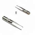 Set of metal tools on a white background
