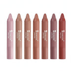 Tayason lipstick shades displayed with lips and lipsticks in a row.